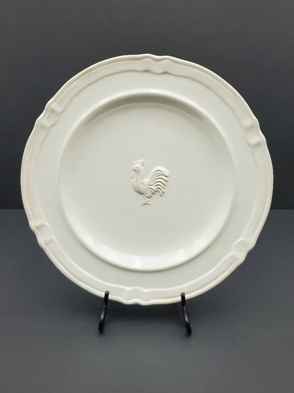Williams-Sonoma Marketplace Rooster Dinner Plates Embossed Rooster Dinner Plates